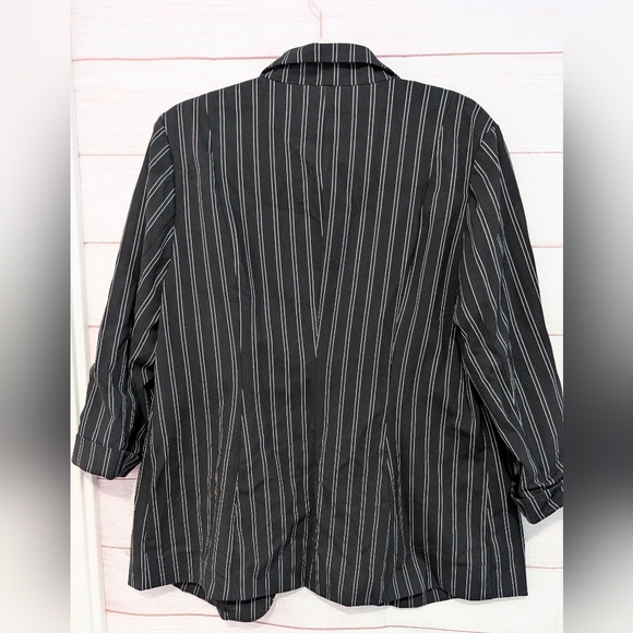 Nwot Rickis Black  Striped Blazer With Pockets Size XL - Picture 2 of 9